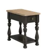 Riverside Furniture 32312 Riverside Furniture 32312 Barrington - 2 Tone Chairside Table - Antique Oak / Matte Black