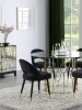 CoasterEssence 193562 Lindsey - Upholstered Dining Side Chair (Set of 2) - Black