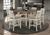 CoasterEssence 192818-S7 Sarasota - 7 Piece Drop Leaf Counter Dining Set - Rustic Cream