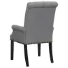 CoasterEssence 115163 Alana - Fabric Upholstered Dining Arm Chair - Gray