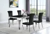 CoasterElevations 115071 Carone - Rectangular Glass Top Dining Table - Black And Chrome