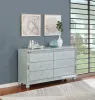 CoasterEssence 223213 Gunnison - 6-Drawer Dresser - Silver Metallic