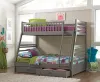 CoasterEssence 460182 Ashton - 2-Drawer Wood Twin Over Full Bunk Bed - Gray