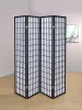 CoasterEveryday 4624 Roberto - 4-Panel Room Divider Folding Shoji Screen - Black