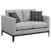 CoasterElevations 508682 Apperson - Upholstered Track Arm Loveseat - Light Gray
