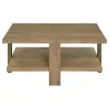 Coaster Fine Furniture 707718 Dawn - Square Engineered Wood Coffee Table - Mango Brown