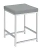 CoasterEssence 935933 Umbridge - Upholstered Square Padded Cushion Vanity Stool - Light Gray