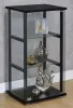 CoasterEveryday 950179 Cyclamen - 3-Shelf Clear Glass Curio Display Cabinet - Black