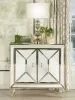 CoasterEssence 951854 Lupin - 2-Door Mirrored Storage Accent Cabinet - Champagne