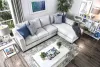 Furniture of America SM2671-SECT Ornella - Sectional - Light Gray / Blue