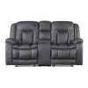 New Classic U2505-25P1-DGY New Classic U2505-25P1-DGY Morello - Console Loveseat With Power Footrest - Gray