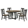 Intercon HP-TA-4260-BBP-C Intercon HP-TA-4260-BBP-C Harper - Round Dining Table - Brushed Brown / Pecan