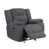 New Classic U2540-15-GRY Redondo - Glider Recliner With Heat And Massage - Dark Gray