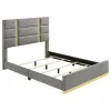 Coaster Fine Furniture 223091GRYKE-S4 Ines - 4 Piece Eastern King Bedroom Set - Gray And White High Gloss