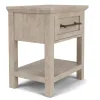 Riverside Furniture 79268 Bennett - One Drawer Nightstand - Frosted Gray
