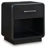 Ashley Furniture B821-91 Rowanbeck - One Drawer Night Stand - Black
