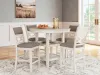 Ashley Furniture D423-223 Erinberg - Dining Room Counter Table Set (Set of 5) - Antique White