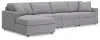 Ashley Furniture 92104S26 Ashley Furniture 92104S26 Modmax - 4-Piece Sectional With Laf Corner Chaise - Granite
