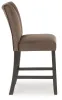 Ashley Furniture PCD581-124 Jeshina - Upholstered Barstool (Set of 2) - Mocha