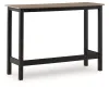 Ashley Furniture PCP221-113 Shoreline Beach - Outdoor Counter Table And 2 Barstools (Set of 3) - Black / Beige