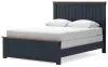 Ashley Furniture B414/21/26/57/54/96 Ashley Furniture B414/21/26/57/54/96 Landocken - 5 Pc. - Dresser, Mirror, Queen Panel Bed - Brown / Blue