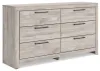 Ashley Furniture PCB1120-31 Ashley Furniture PCB1120-31 Broachmyn - Six Drawer Dresser - Gray