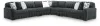 Ashley Furniture 98105S10 Ashley Furniture 98105S10 Midnight-Madness - 5-Piece Sectional With LAF / RAF Sofa And 2 Armless Chairs - Gunmetal
