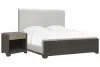 Pulaski Furniture P402-BR-K3-KIT7 Pulaski Furniture P402-BR-K3-KIT7 Anderson Park - King Upholstered Panel Bed With Open Nightstand - Moose Trail / Frontier Brown