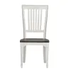 Liberty Furniture 417-C1500S Allyson Park - Slat Back Side Chair - Wirebrushed White / Charcoal