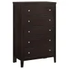 CoasterEveryday 202095 Carlton - 5-Drawer Bedroom Chest - Cappuccino