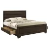 CoasterEveryday 204390KE Kauffman - Wood Eastern King Storage Panel Bed - Dark Cocoa