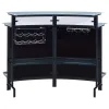 CoasterEssence 100139 Keystone - Curved Glass Top Home Bar Wine Cabinet - Black