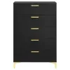 CoasterEveryday 224455 Kendall - 5-Drawer Bedroom Chest - Black