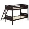 CoasterEveryday 405051BRN Littleton - Wood Twin Over Twin Bunk Bed - Espresso