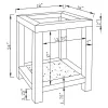CoasterElevations 736217 Valentina - 1-Shelf Square Glass Top Side End Table - Silver