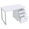 CoasterEveryday 800325 Brennan - 3-Drawer Office Computer Desk - White