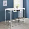 Coaster Fine Furniture 182101 Norcrest - Acrylic Leg Bar Table - White High Gloss