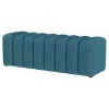 Coaster Fine Furniture 910293 Summer - Fabric Upholstered Tufted Accent Bench - Peacock Blue