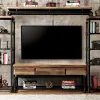 Furniture of America CM5913-TV-PK Kebbyll - TV Stand - Antique Black / Natural Tone