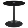 Coaster Fine Furniture 709688-S3 Ganso - 3 Piece Round Glass Top Coffee And End Table Set - Black