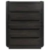Coaster Fine Furniture 222495 Leandro - 5-Drawer Bedroom Chest Of Drawers - Burnished Black