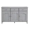Pulaski Furniture P301786 Pulaski Accents - 3-Door Credenza With Storage Drawers - Light Gray