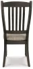 Ashley Furniture D736-01 Tyler Creek - Dining UPH Side Chair (Set of 2) - Slatback - Black / Grayish Brown