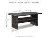 Ashley Furniture P455-625 Easy Isle - RECT Multi-Use Table - Dark Brown / Beige