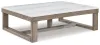 Ashley Furniture T789-1 Loyaska - Rectangular Cocktail Table - Brown / Ivory