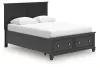 Ashley Furniture B687B17 Ashley Furniture B687B17 Lanolee - Queen Panel Storage Bed - Black