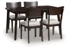 Ashley Furniture PCD607-225 Mallenette - Dining Room Table Set (Set of 5) - Merlot