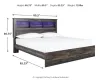 Ashley Furniture B211B53 Ashley Furniture B211B53 Drystan - King Panel Bookcase Bed - Brown / Beige