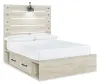Ashley Furniture B192B34 Cambeck - Full Panel Bed With 4 Storage Drawers - Whitewash