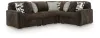 Ashley Furniture 98104S25 Ashley Furniture 98104S25 Midnight-Madness - 4-Piece Sectional - Chocolate